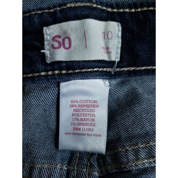 So Youth's Size 10 Skinny Denim Bib Overalls - Picture 5 of 7